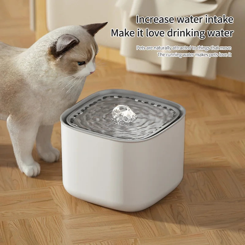 Fuente Agua Automática Gatos 3L con Filtro USB
