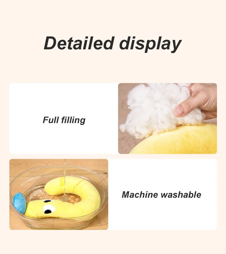 Almohada U Mascotas Protector Cuello Descanso