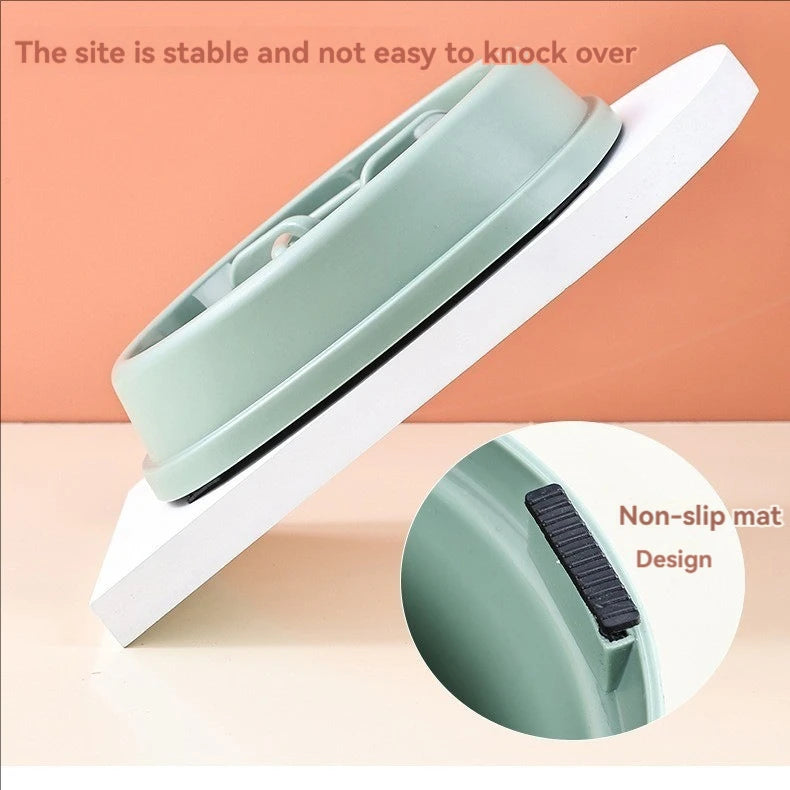 Distributeur de croquettes anti-glouton pour chiens et chats - Antidérapant