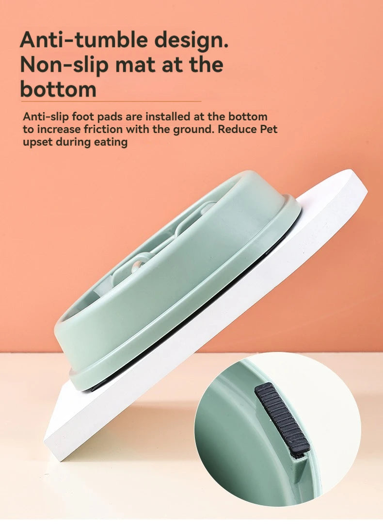 Distributeur de croquettes anti-glouton pour chiens et chats - Antidérapant