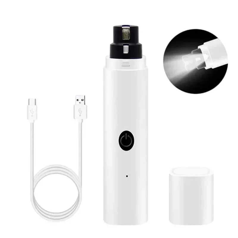 Coupe-ongles électrique pour chien - Rechargeable par USB avec lumière LED