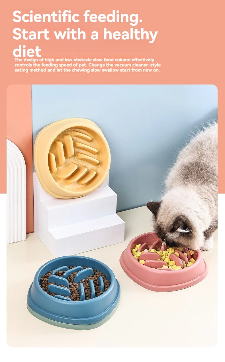 Distributeur de croquettes anti-glouton pour chiens et chats - Antidérapant