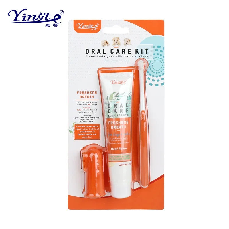 Kit Limpieza Dental Mascotas Cepillo Pasta