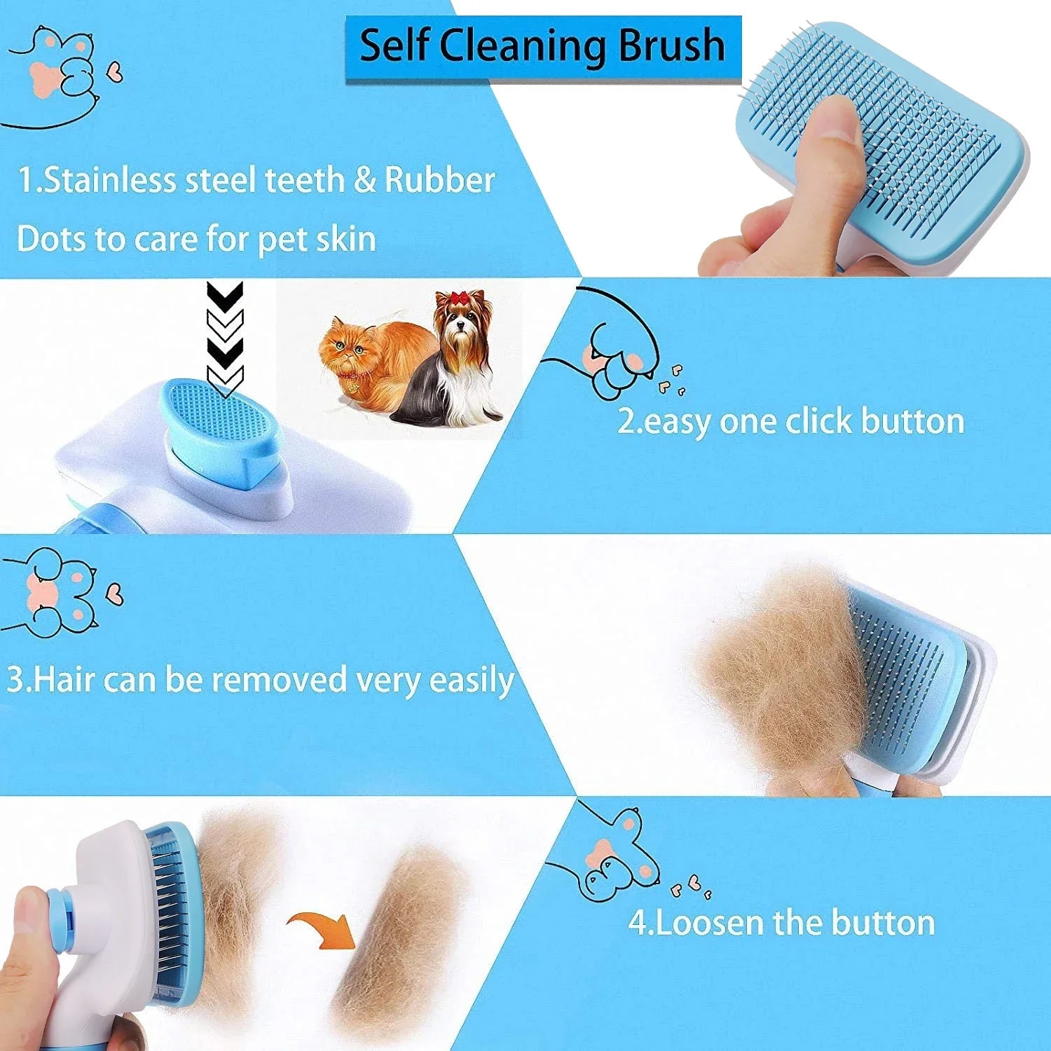 Hair Removal Brush for Dogs and Cats