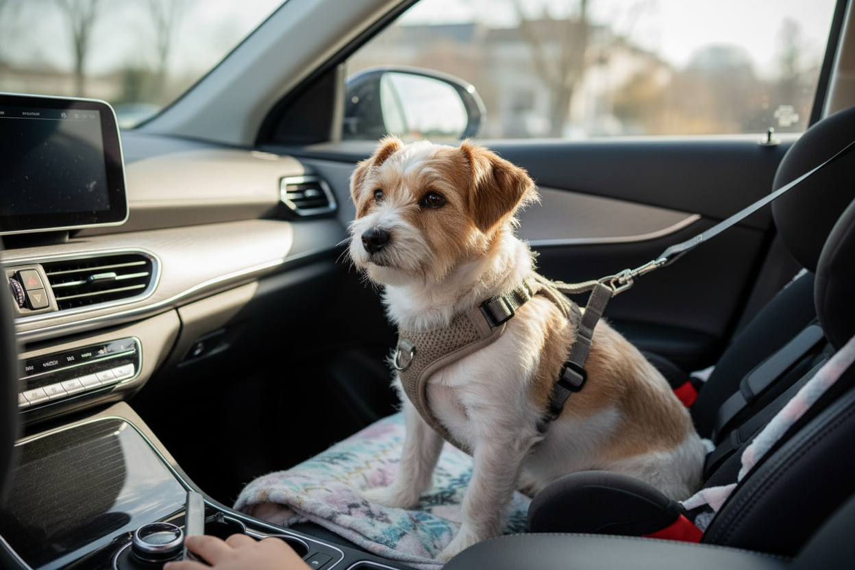 Perro seguro en coche